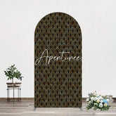 Aperturee - Aperturee Black Gold Artistic Roaring 50th Birthday Arch Backdrop